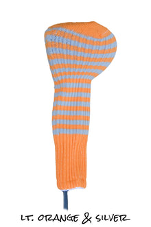  Light Orange and Silver Club Sock Golf Headcover