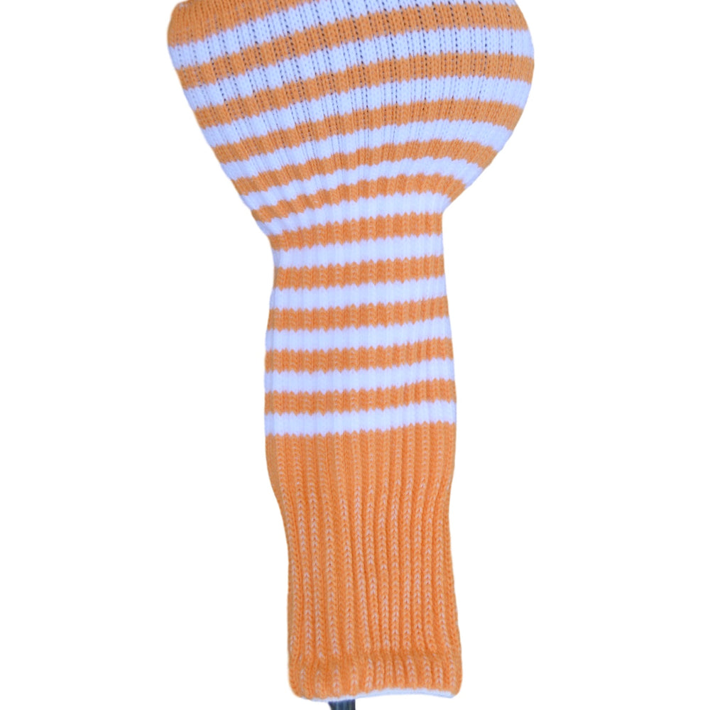 Light Orange and White Club Sock Golf Headcover