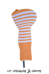 Light Orange and White Club Sock Golf Headcover | Peanuts and Golf