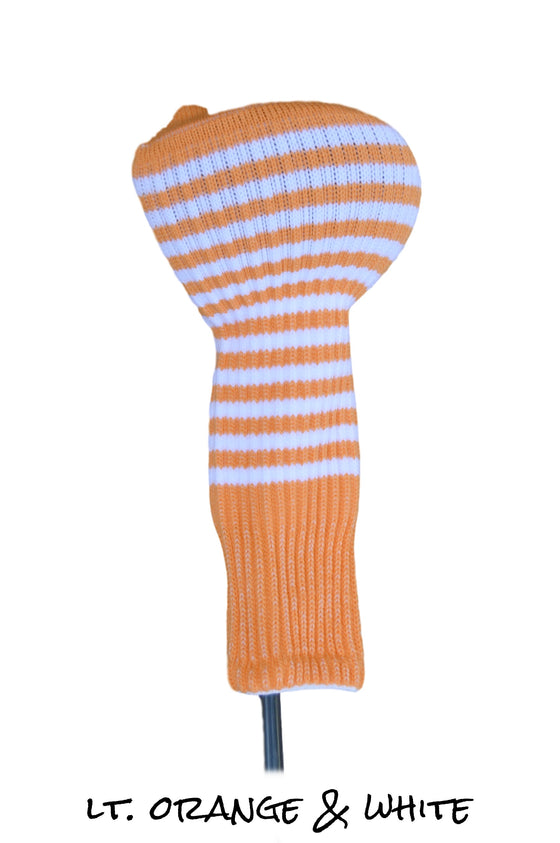 Light Orange and White Club Sock Golf Headcover