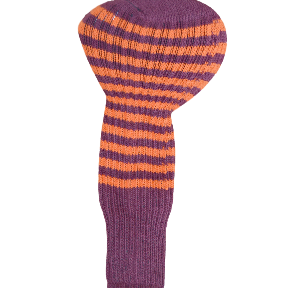 Maroon and Orange Club Sock Golf Headcover