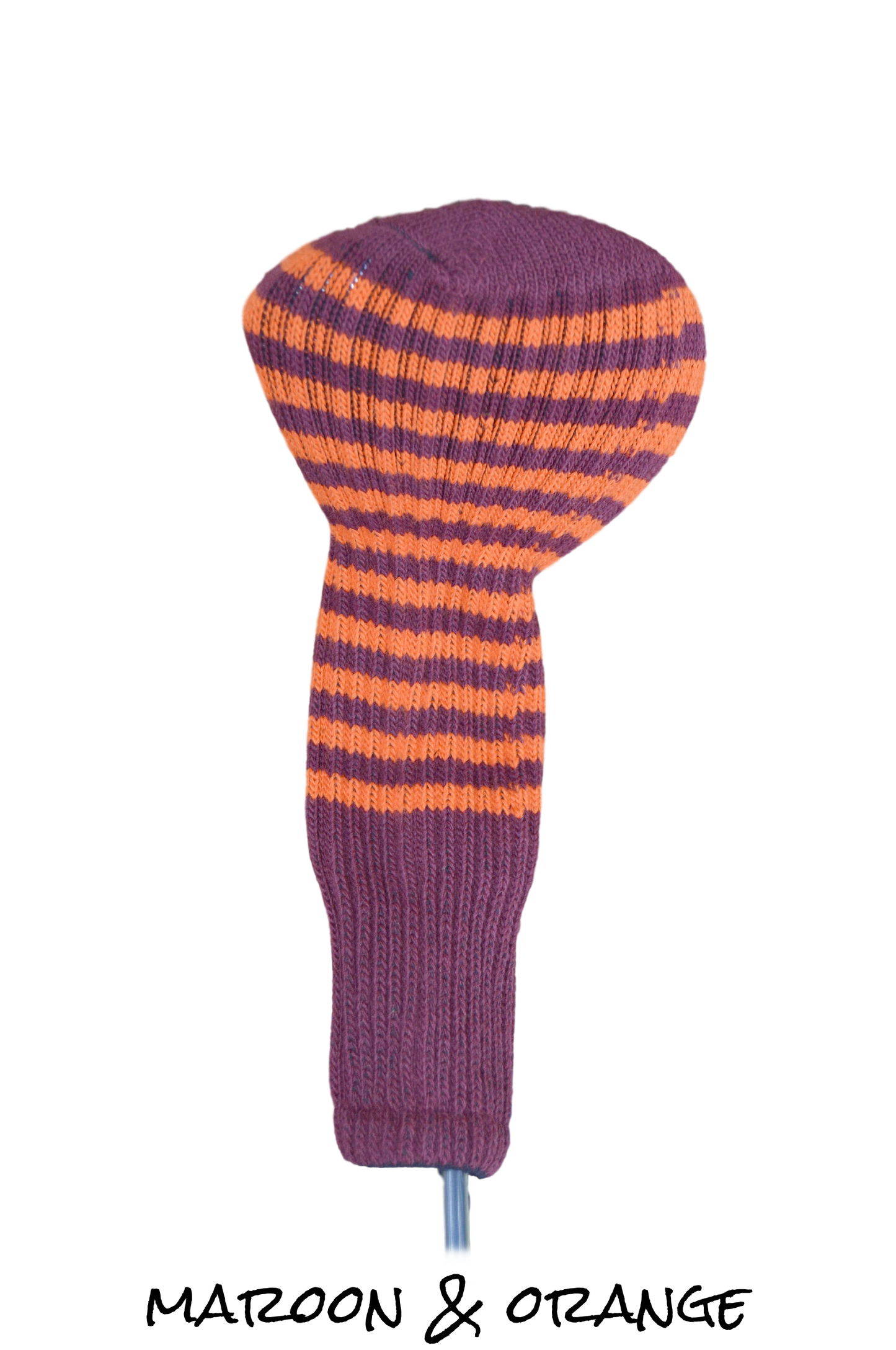 Maroon and Orange Club Sock Golf Headcover