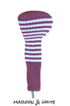 Maroon Club Sock Golf Headcovers