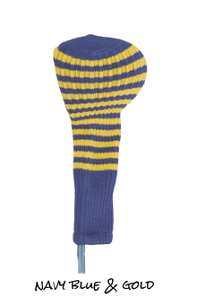  Navy Blue and Gold Club Sock Golf Headcover