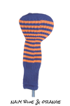 Navy Blue and Orange Club Sock Golf Headcover | Peanuts and Golf