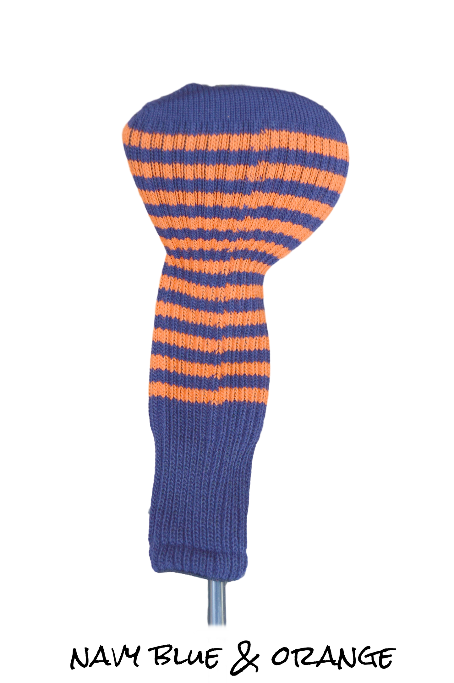 Navy Blue and Orange Club Sock Golf Headcover