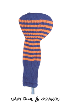  Navy Blue and Orange Club Sock Golf Headcover