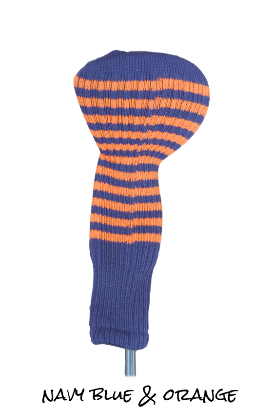 Navy Blue and Orange Club Sock Golf Headcover | Peanuts and Golf
