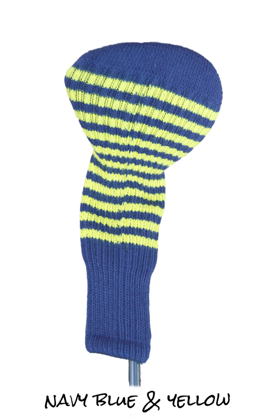 Navy Blue and Yellow Club Sock Golf Headcover | Peanuts and Golf