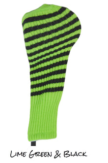  Lime Green and Black Club Sock Golf Headcover