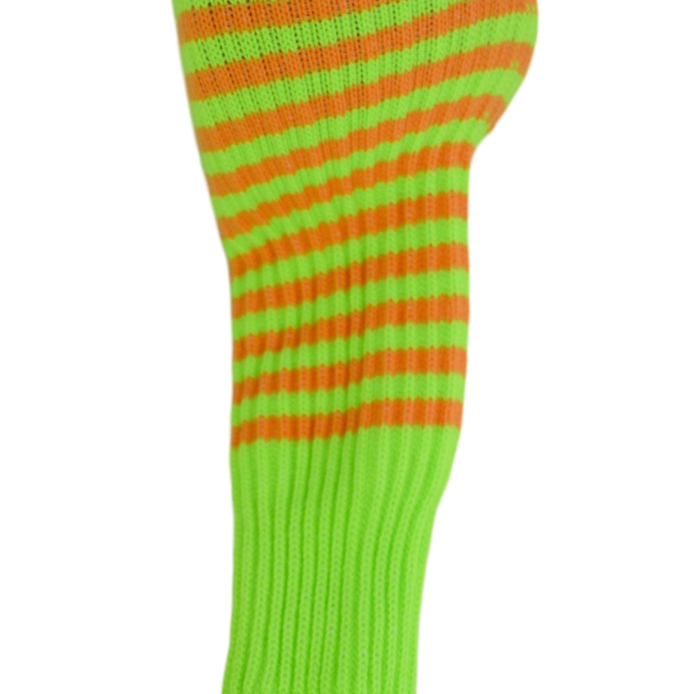 
                      
                        Lime Green and Light Orange Club Sock Golf Headcover
                      
                    