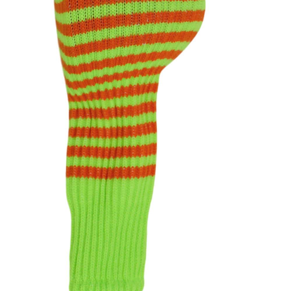 Lime Green and Orange Club Sock Golf Headcover