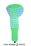 Lime Green and White Club Sock Golf Headcover | Peanuts and Golf