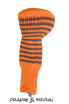 Orange and Brown Club Sock Golf Headcover | Peanuts and Golf