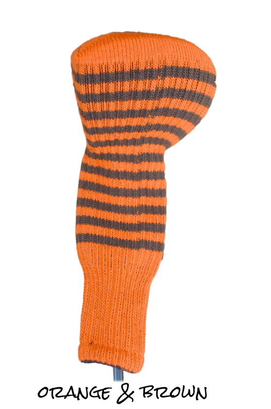 Orange and Brown Club Sock Golf Headcover | Peanuts and Golf