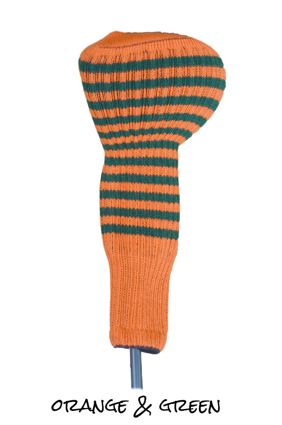 Orange and Green Club Sock Golf Headcover | Peanuts and Golf