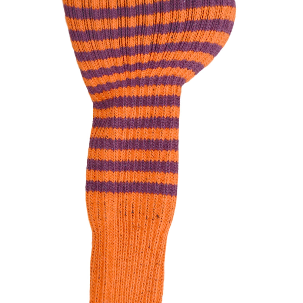 Orange and Maroon Club Sock Golf Headcover