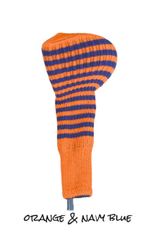  Orange and Navy Club Sock Golf Headcover