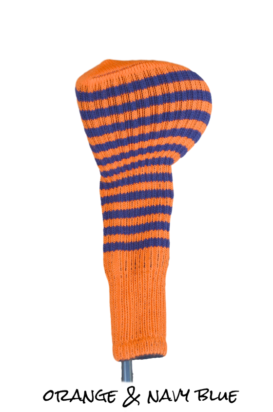 Orange and Navy Blue Club Sock Golf Headcover | Peanuts and Golf