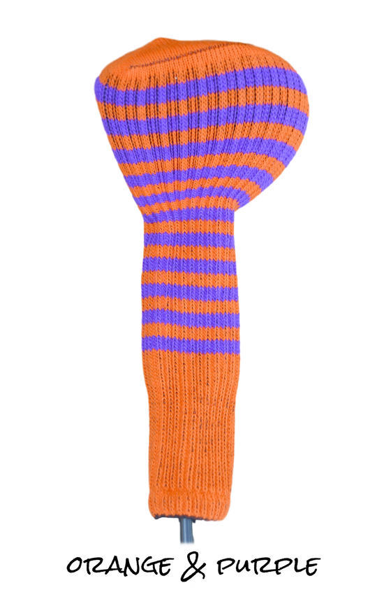 Orange and Purple Club Sock Golf Headcover | Peanuts and Golf