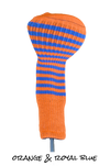 Orange and Royal Blue Club Sock Golf Headcover | Peanuts and Golf