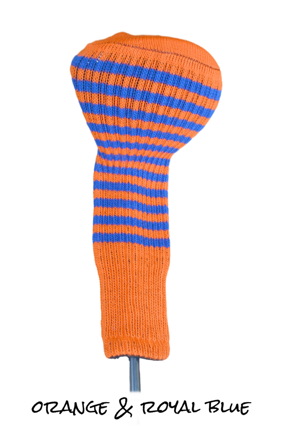 Orange and Royal Blue Club Sock Golf Headcover | Peanuts and Golf