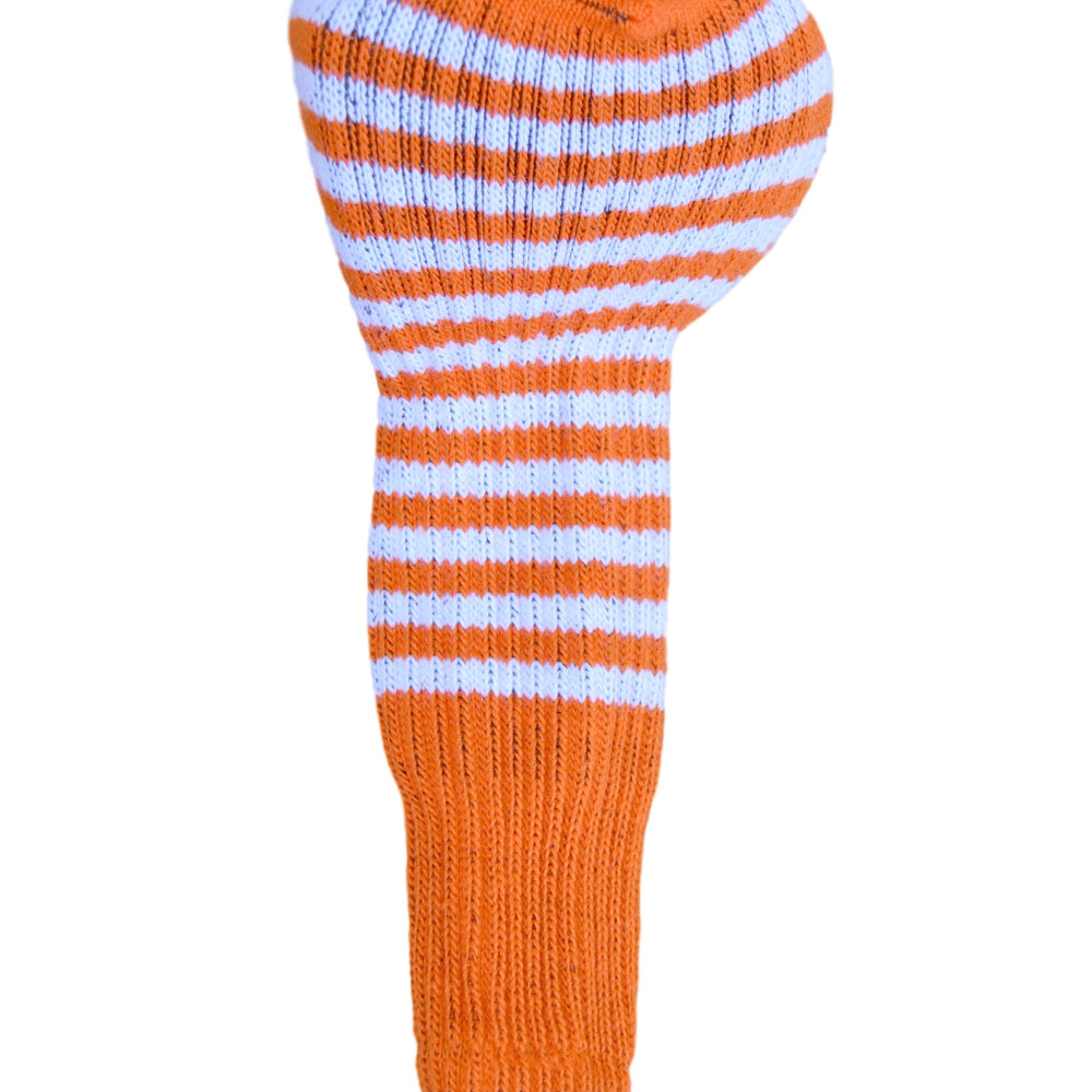 Orange and White Club Sock Golf Headcover
