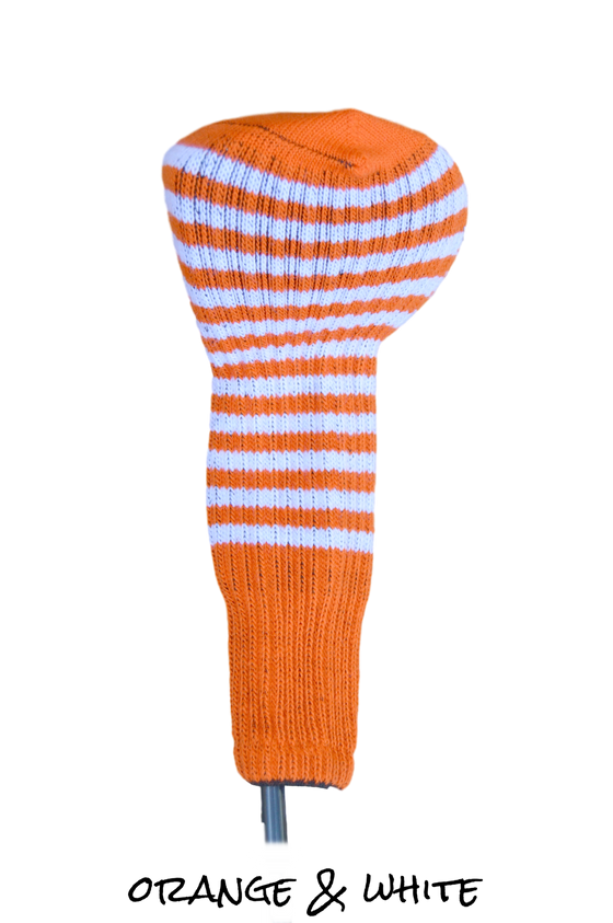 Orange and White Club Sock Golf Headcover | Peanuts and Golf