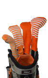 Orange and Maroon Club Sock Golf Headcover