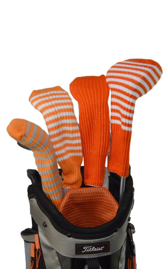 Orange and Purple Club Sock Golf Headcover