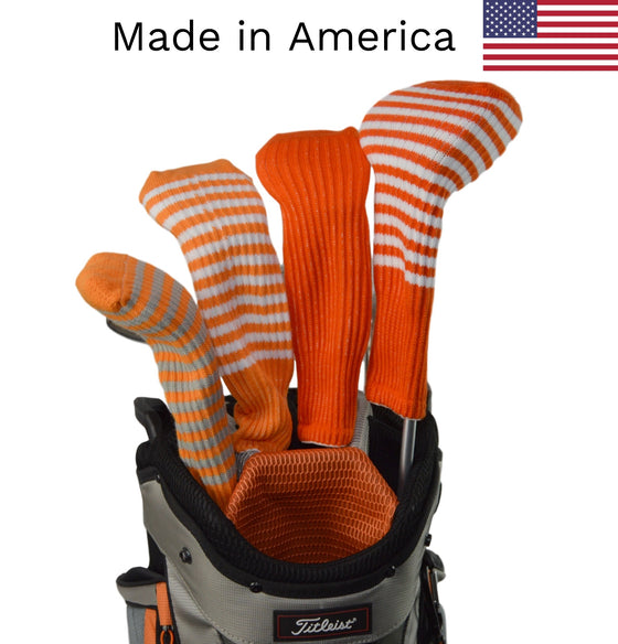 Orange Club Sock Golf Headcovers