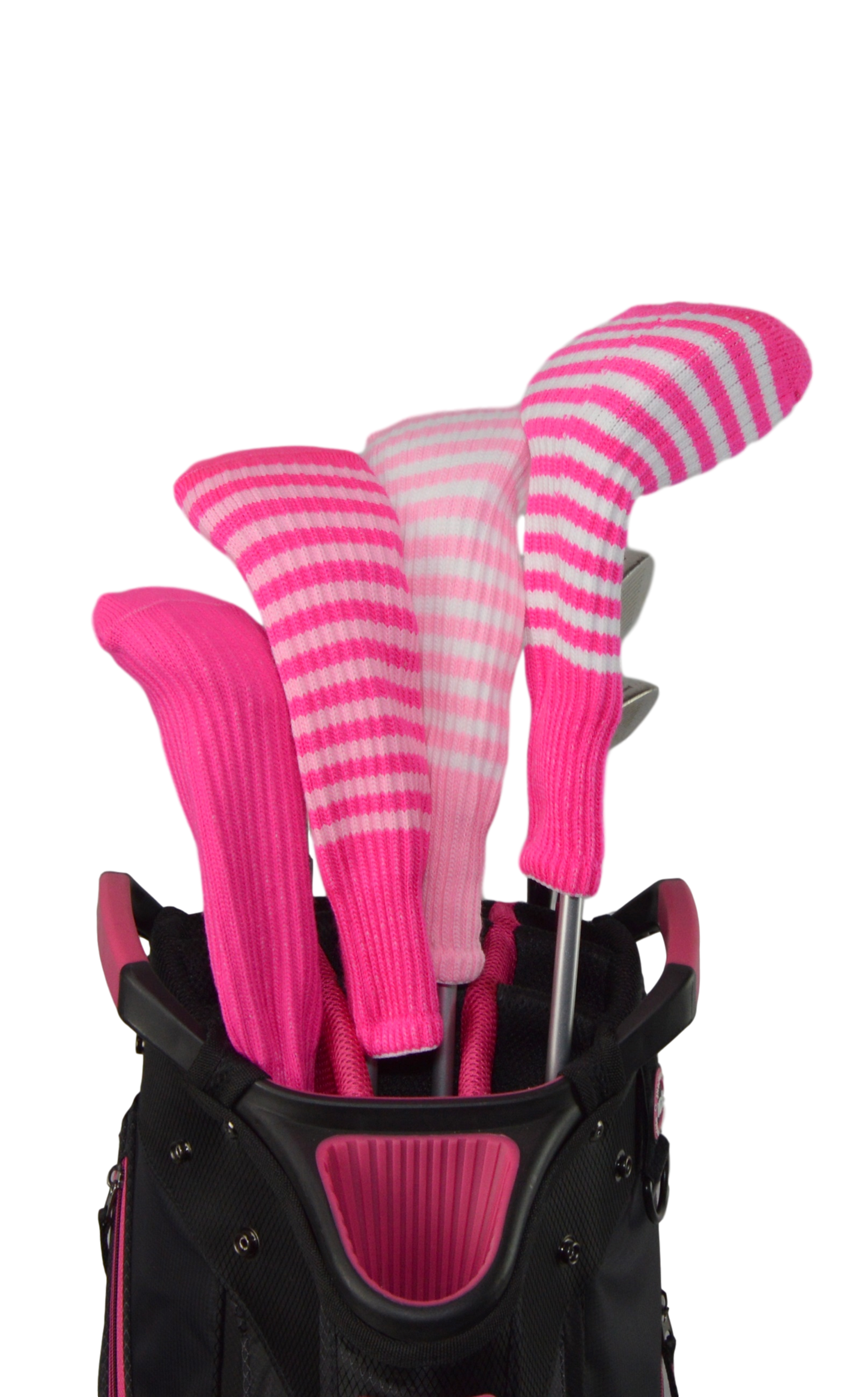 Neon Pink and White Club Sock Golf Headcover