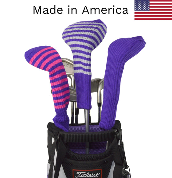 Purple Club Sock Golf Headcovers