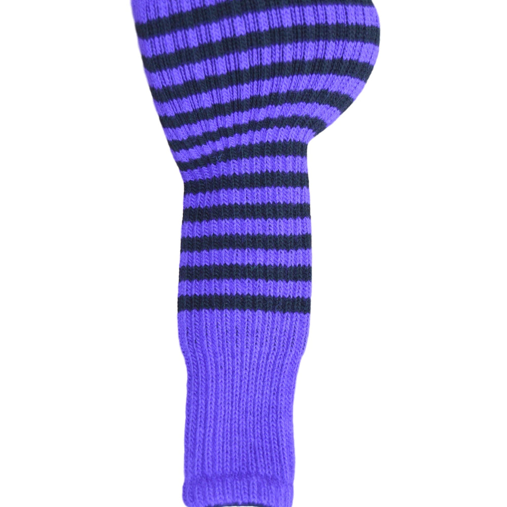 Purple and Black Club Sock Golf Headcover