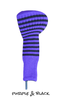  Purple and Black Club Sock Golf Headcover