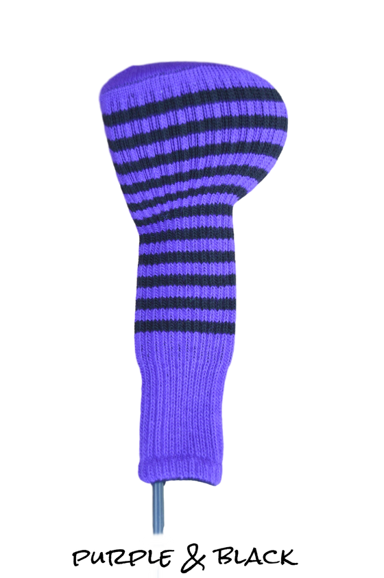 Purple and Black Club Sock Golf Headcover | Peanuts and Golf