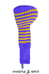 Purple and Gold Club Sock Golf Headcover | Peanuts and Golf