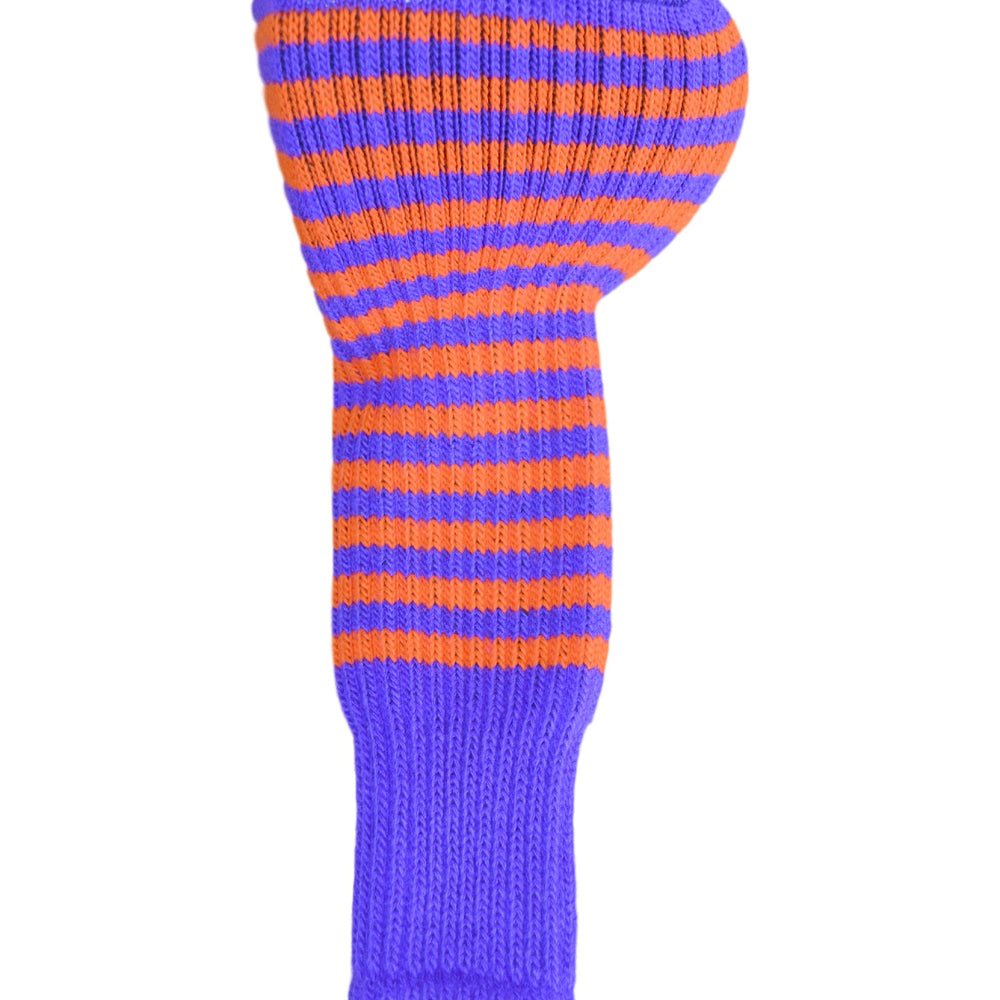 Purple and Orange Club Sock Golf Headcover