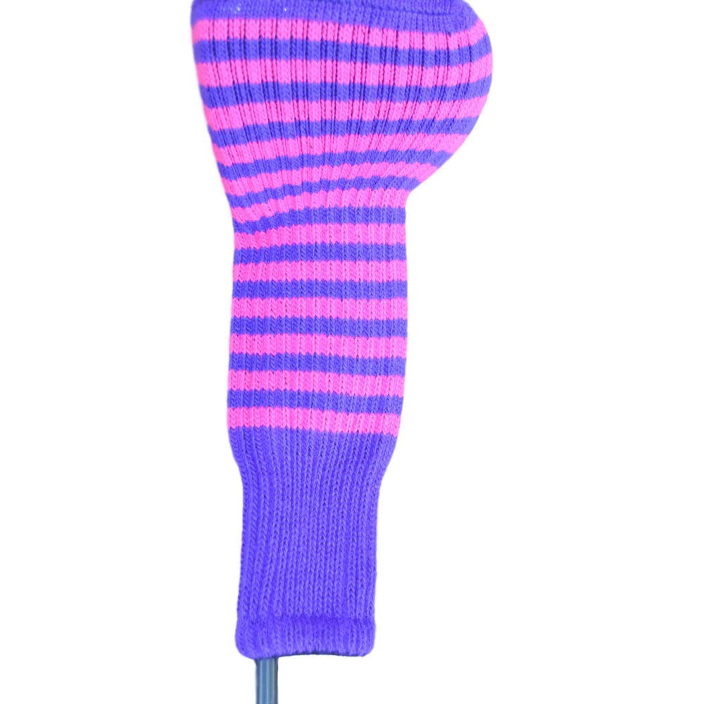 Purple and Ruby Pink Club Sock Golf Headcover