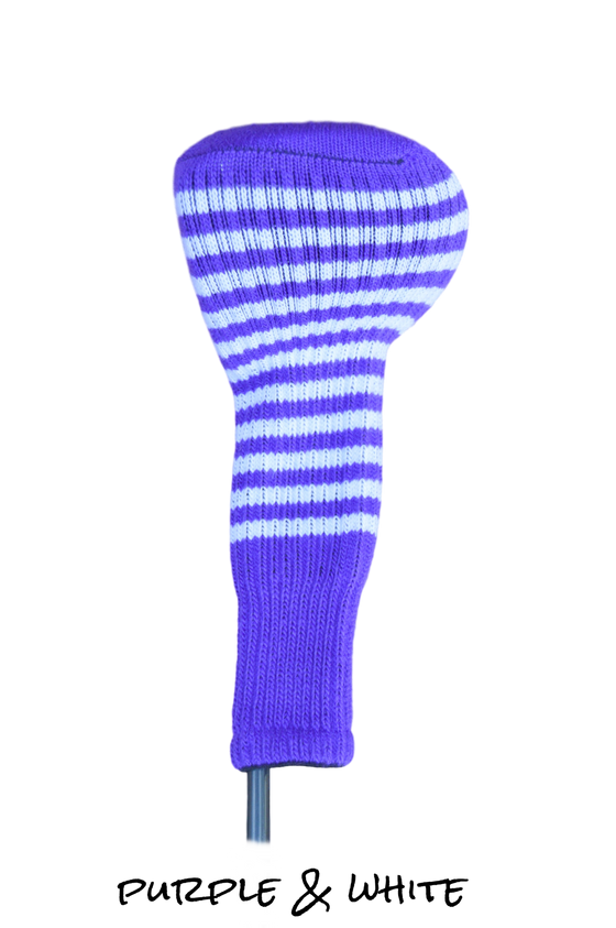 Purple and White Club Sock Golf Headcover | Peanuts and Golf