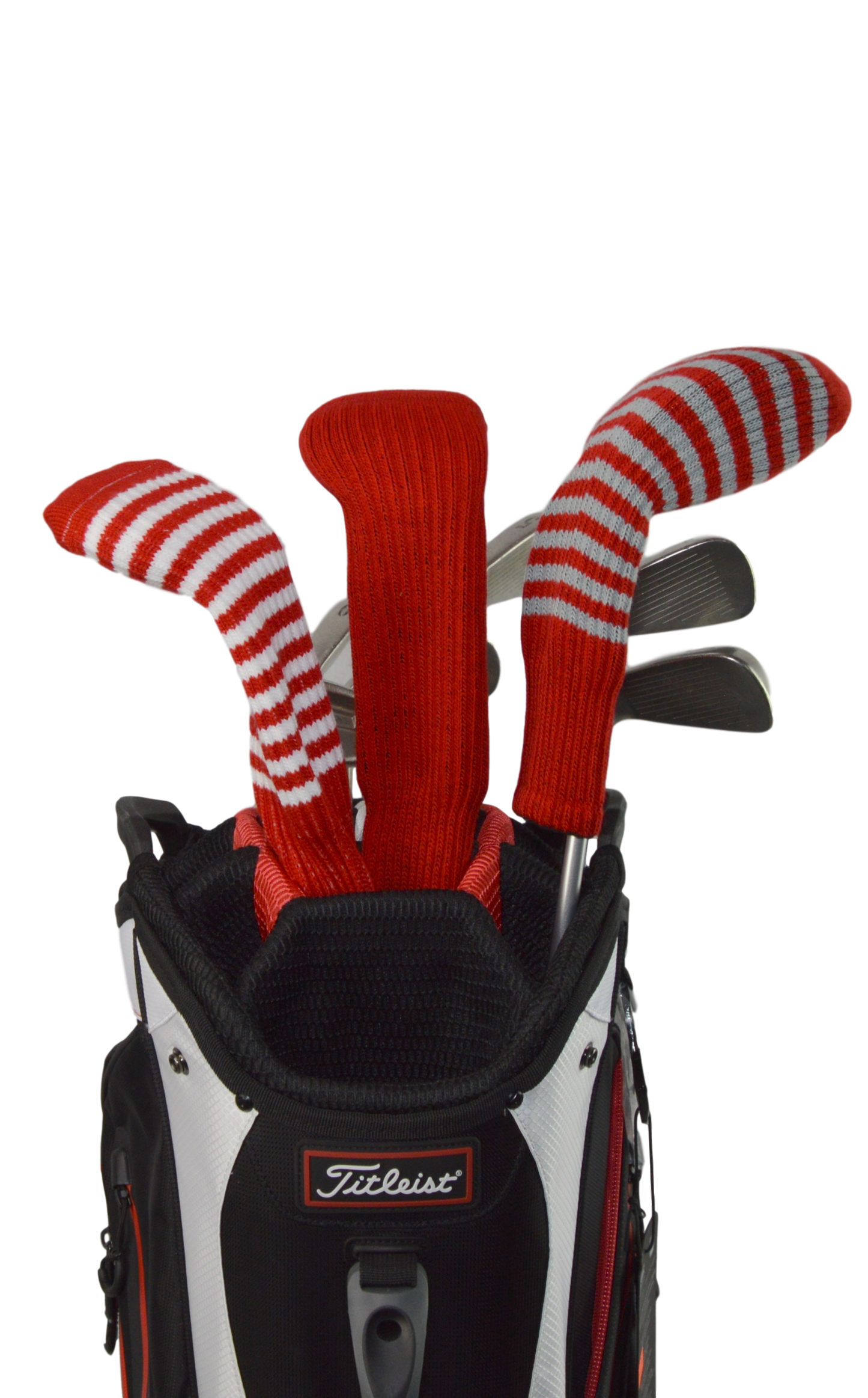 Red and Silver Club Sock Golf Headcover