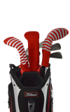 Red and Silver Club Sock Golf Headcover
