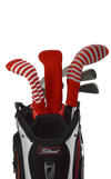 Burgundy Red and White Club Sock Golf Headcover