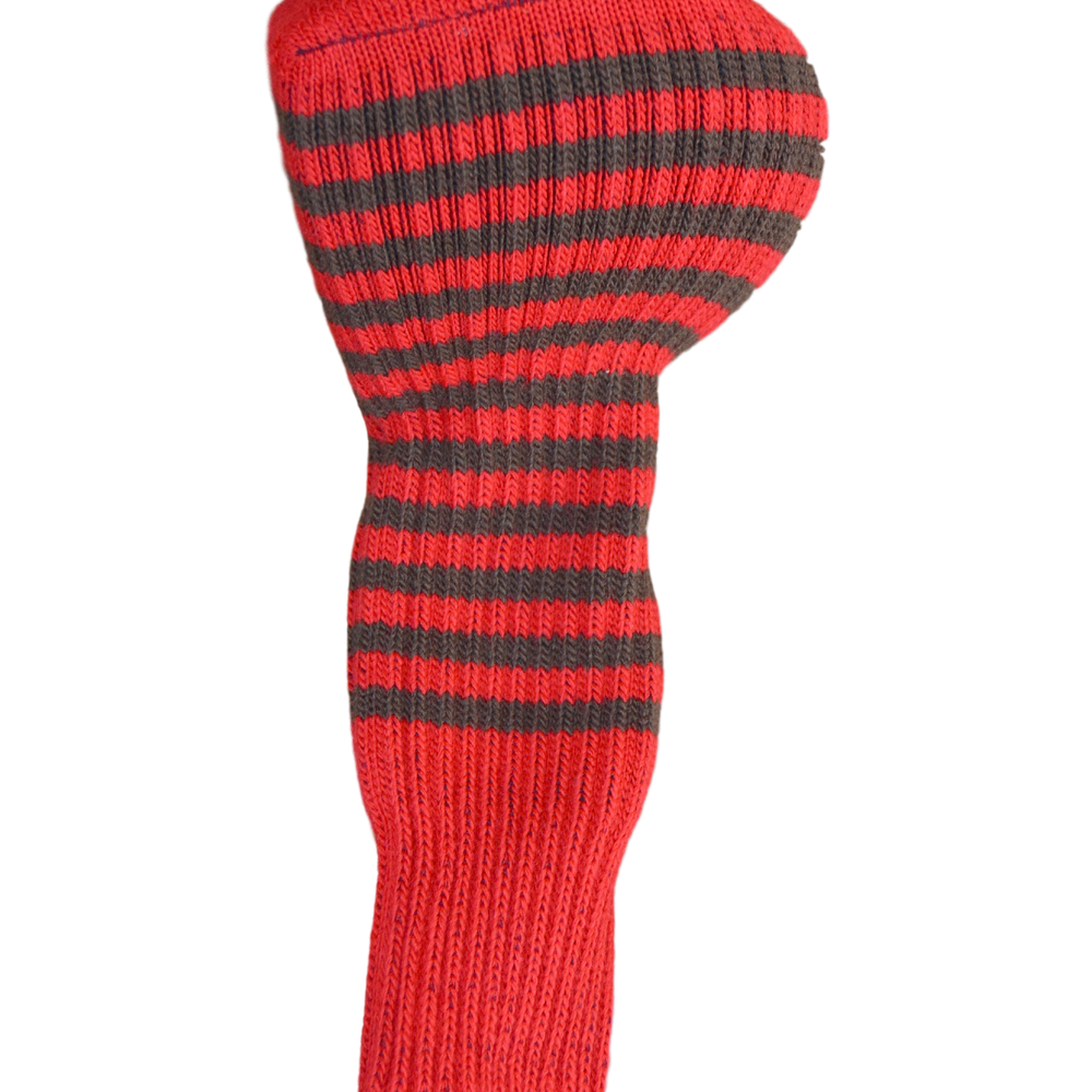 Red and Brown Club Sock Golf Headcover