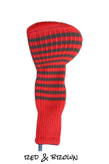  Red and Brown Club Sock Golf Headcover