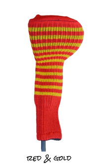  Red and Gold Club Sock Golf Headcover