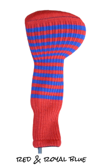  Red and Royal Blue Club Sock Golf Headcover