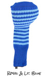 Royal Blue and Light Blue Club Sock Golf Headcover