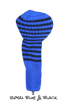  Royal Blue and Black Club Sock Golf Headcover