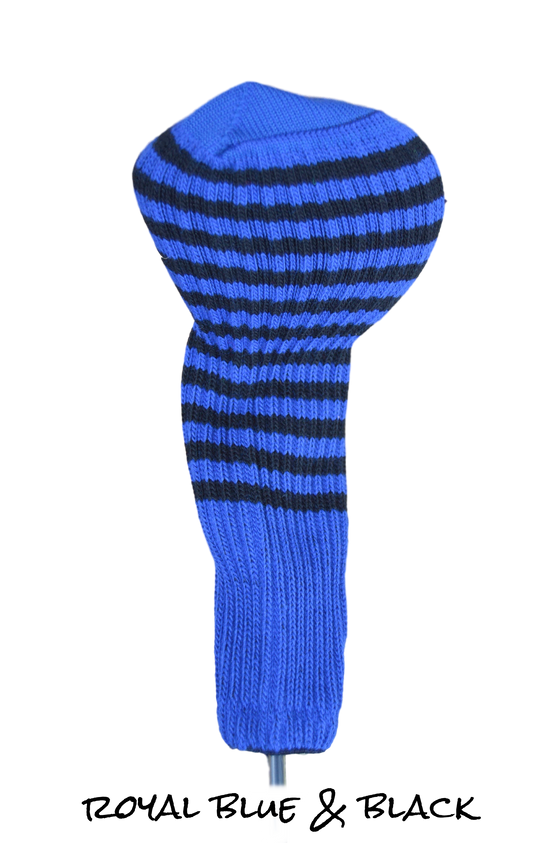 Royal Blue and Black Club Sock Golf Headcover